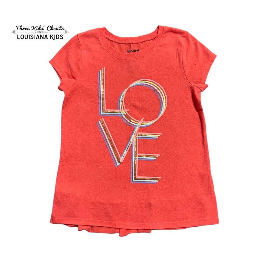 Jumping Beans 6X LOVE Coral Ruffle Top